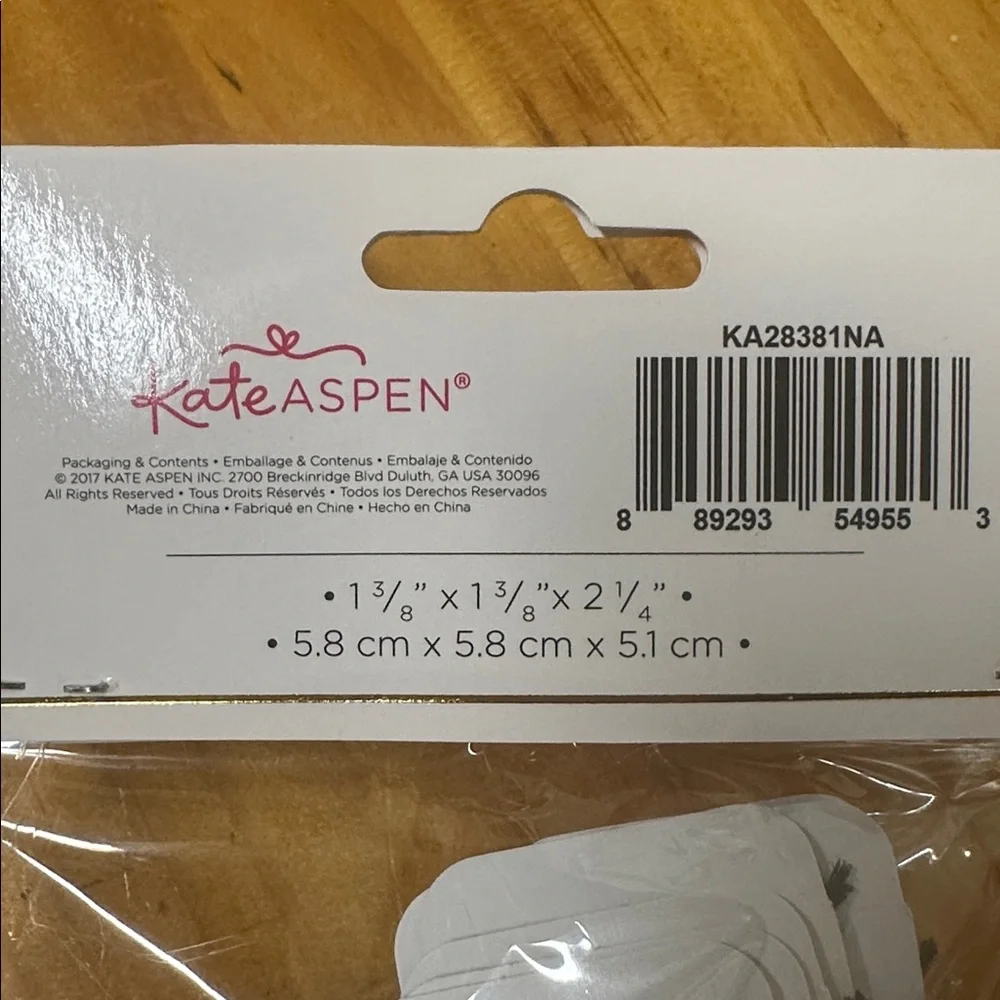 Kate Aspen party favor boxes for baby 12 new in package, gray &white elephant